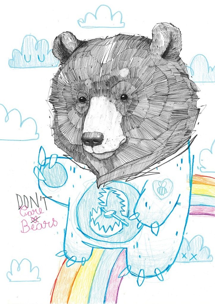 'Don't care bear'
- pencil - 21x29,7cm