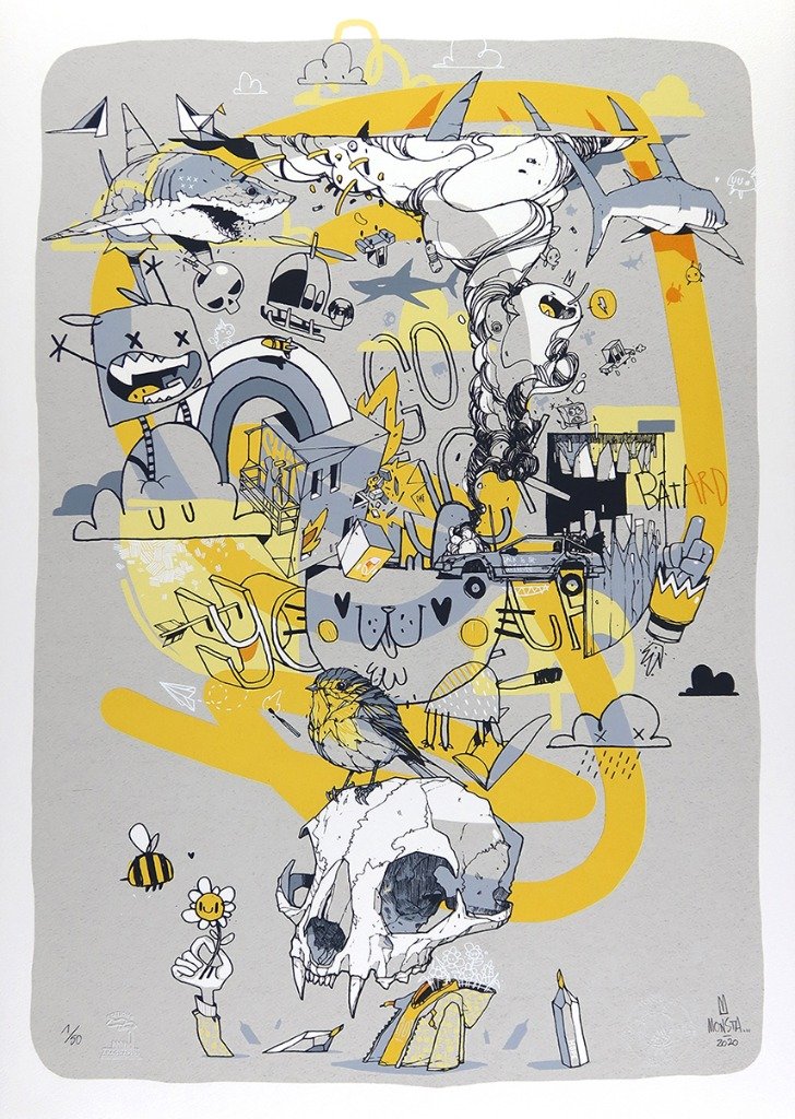 'That was just a dream...'
- 8 colors screenprint made by Anagraphis.
50x70cm